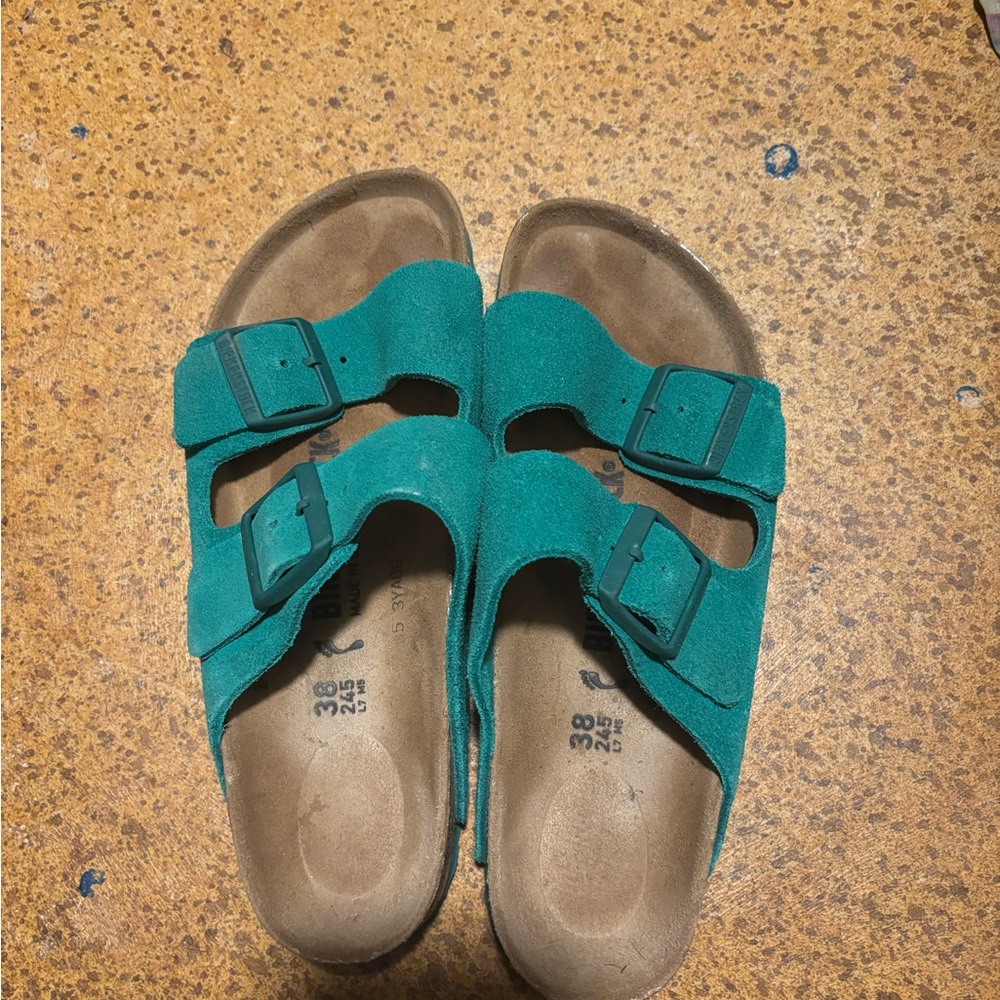 Birkenstock Teal Double-Strap Sandals